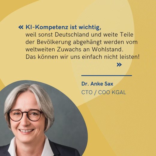 Kachel: KI-Kompetenz ist wichtig, weil … (Dr. Anke Sax)