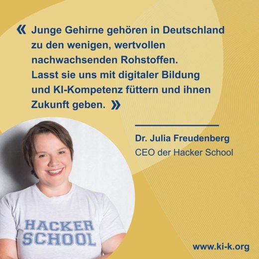 Kachel: KI-Kompetenz ist wichtig, weil … (Dr. Julia Freudenberg)
